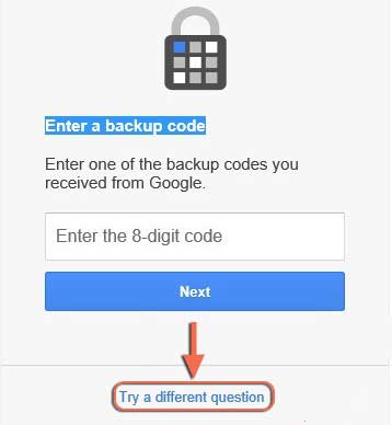 Google Backup Code
