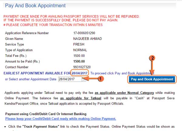 Pay And Book Appointment