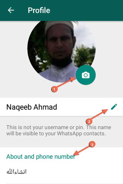 Whatsapp profile