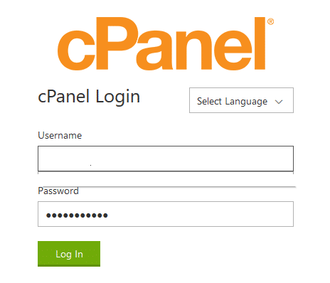 Login to your cPanel account 