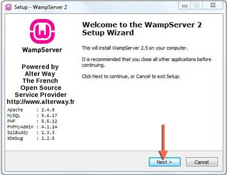 Install to Wampserver for your computer