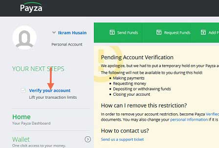 How to Verify Payza Account ko verification kaise kare 