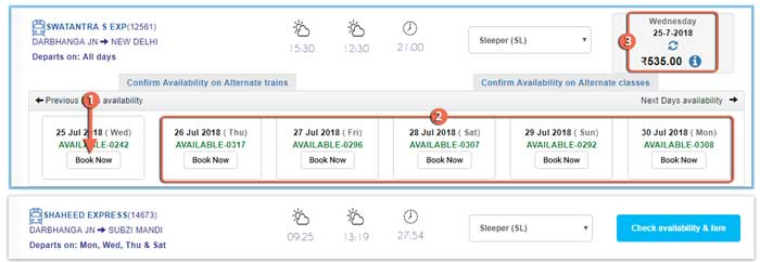 train ticket booking birth availability 