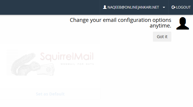 Change your email configuration options anytime