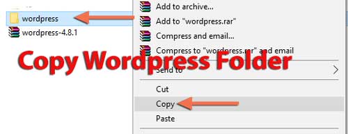 Copy wordpress folder