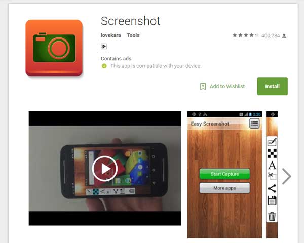 Easy screenshot apps install