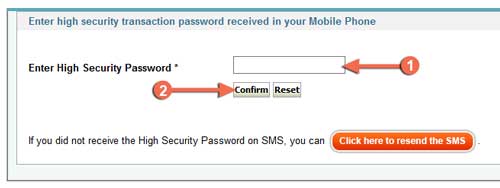 Enter high security password