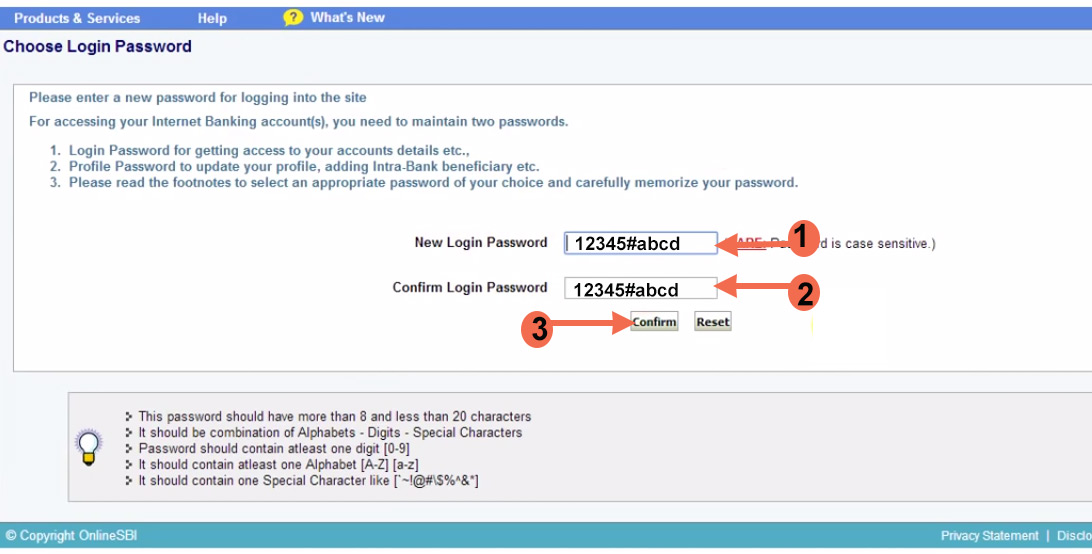 First-Time-User-Net-Banking-login-password