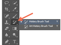 History brush tool