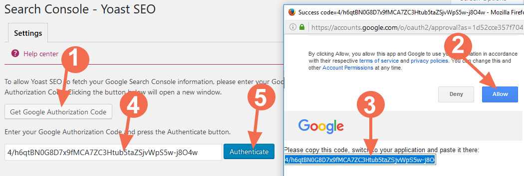 Google Authorization Code