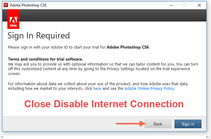 adobe photoshop sign in required