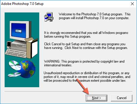 how to install adobe photoshop 7.0 step by step