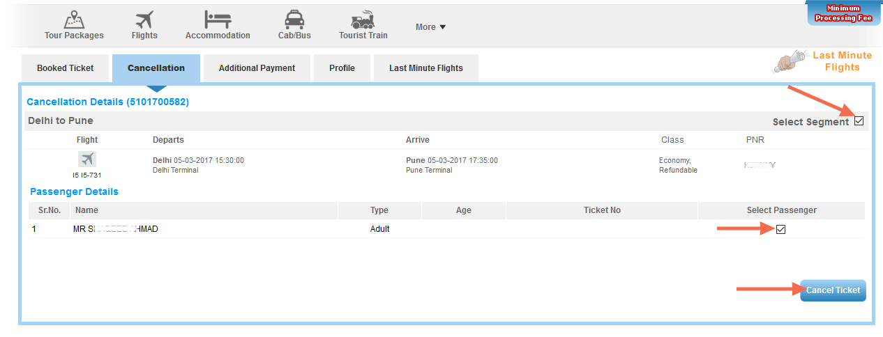 ticket by to phone cancel GPI flight from LWS