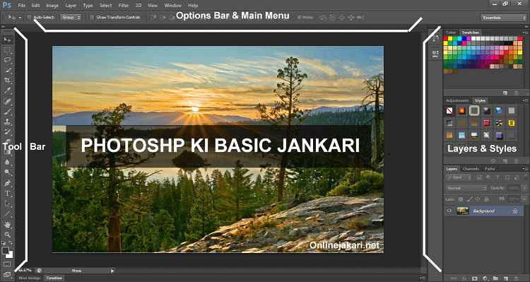 Photoshop Basic Sikhe Adobe PS CS6 Tools Ki Puri Jankari Hindi Me