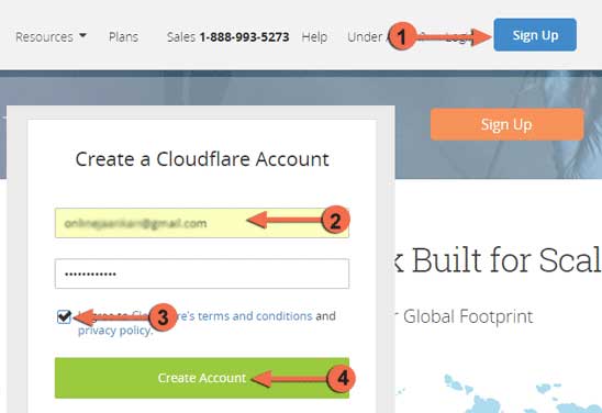 Create a Cloudflare Account