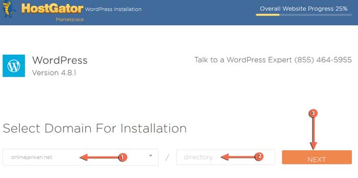 Select Domain For Installation