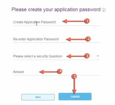 Create your application password SBI Yono