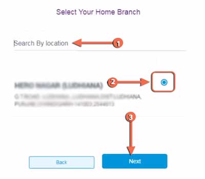 Search Branch And Select