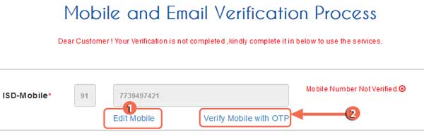 Verify Mobile with OTP