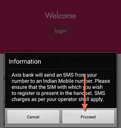 Axis bank register mobile number verification