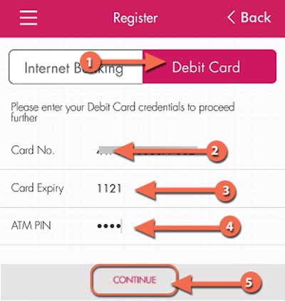 Enter Debit card details